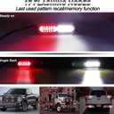 ASPL 8pcs Sync Feature Ultra Slim 12-LED Surface Mount Flashing Strobe Lights for Truck Car Vehicle LED Mini Grille Light Head Emergency Beacon Hazard Warning Lights (Red/White)