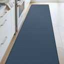 DEXI Kitchen Floor Mats Cushioned Anti Fatigue,17x79,Long Standing Runner Rug Waterproof, Comfort Memory Foam Padded for Front Sink Laundry, Navy (Dark Blue)