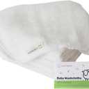 Bamboo Baby Washcloths for Newborns, Soft and Absorbent Baby Wash Cloths Made with Bamboo Viscose, Gentle Infant Bath Cloths for Face, Hands and Body, Durable, Lightweight and Easy-to-Wash, White, Pack of 6