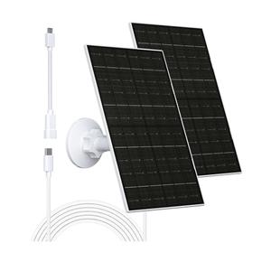 Zivif 7W Solar Panel for Security Camera, Compatible with Eufycam 2C/2C Pro/2/2 Pro/E20/E40/E, Solar Panel Charger with USBC Port, with Micro USB Connector (2 Pack)