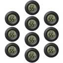 10-Pack Mini Thermometer Hygrometer, Small Digital Electronic Temperature Humidity Meters Gauge Indoor LCD Display for Greenhouse, Garden, Cellar, Fridge, Mason Jar