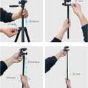 71 Camera Tripod Aluminum Tall Tripod Stand Compatible with Canon Nikon with Wireless Remote Phone Holder and Bag Max Load 6.6 LB