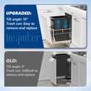 Insputer Pull Out Trash Can Under Cabinet with Tiltable 10 & 10 Gal Garbage bin, Under Sink Trash Can Kit for Kitchen, Easy to Take Out Bin, Requires Minimum Cabinets Opening 12" W X 18" D