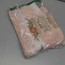 UKELER Luxurious Soft Floral Non-Slip Toilet Contour Rug, Contour Bath Rug, Soft Shaggy U-Shaped Toilet Floor Mat for Bathroom 20-By-20 Inch, Pink