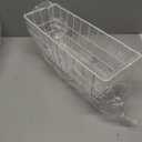 HealthSmart Walker Storage Basket with Cup Holder and Insert Tray, No Tools Needed, White, 16 x 5.5 x 7, Walker Accessories