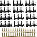 12Pack Metal Anti Climb Spikes 110Inch for Fences and Walls Heavy Duty Metal Fence Spikes Anti Climb Security Spikes for Fence and Wall-Intruder and Decorative Fences (Black)