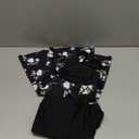 ZAFUL Tankini Swimsuits for Women Tummy Control Two Piece Modest Bathing Suits Floral Skirt Top with Boyshorts (Large, 0547-black)