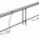 SUPERJARE Sofa Table with 2 Power Outlets and USB-C Ports, 5.9 Inch Narrow Console Table with Storage, Extra-Long, for Entryway Hallway Couch Behind Sofa, Small Spaces (Oak, 5.9"D x 110.2"W x 29.7"H)