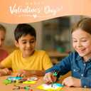 28 Packs Valentines Day Sticky Wall Climbing Men Ninja with Gifts Cards Set for Boys, Stress Relief Toys for Kids Party Favor, Classroom Exchange Prizes, Valentine Greeting Cards