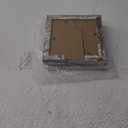 6x6 Picture Frame Set of 4, Made of Glass and Distressed White Wooden Frame - Display Picture 4x4 with Mat or 6 x 6 Without Mat, 6x6 Photo for Wall or Tabletop (6x6 in)