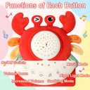 2 x Crawling Crab Baby Toys 6-12 Months - Projection Musical Toys for Babies 0-6 6-12 Months Infant Tummy Time Toys to Sleep Aid Soothers Baby Toys 3 4 5 6 7 8 9 10 11 12 Months Girls Boys Birthday Gifts