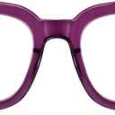 Madison Avenue Oversized Blue Light Blocking Glasses for Women Fashion Blue Light Blockers Anti Eyestrain & UV Protection Computer Eyeglasses (Transparent Purple)