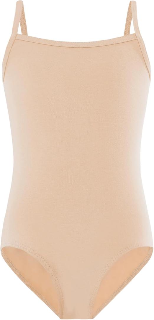 Nude Leotard for Camisole Girls Ballet Undergarment Size 10-12 Years Old Sleeveless Cotton Dance Top