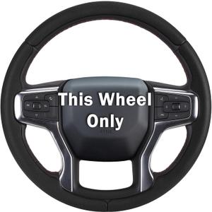 Steering Wheel Cover for Chevy Silverado 1500 2019-Present/ 2500 3500 2020-Present/Blazer 2019-Present (Gasoline Models)/ Suburban Tahoe 2021-2024, Car Steering Wheel Cover Accessories for Chevrolet