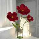 5.8 Ft Giant Artificial Flowers for Decoration,Large EVA Flower Decor,Wedding Arrangements, Birthday Party Banquet Background,Hotel,Office,Window Display(Wine)