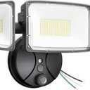 Onforu 100w Dusk to Dawn Outdoor Lighting,11000LM Led Outdoor Light from Dusk Till Dawn,Super Bright Flood Light,IP66 Waterproof Exterior Security Black Light Fixture,3 Heads Photocell for Garage,Yard