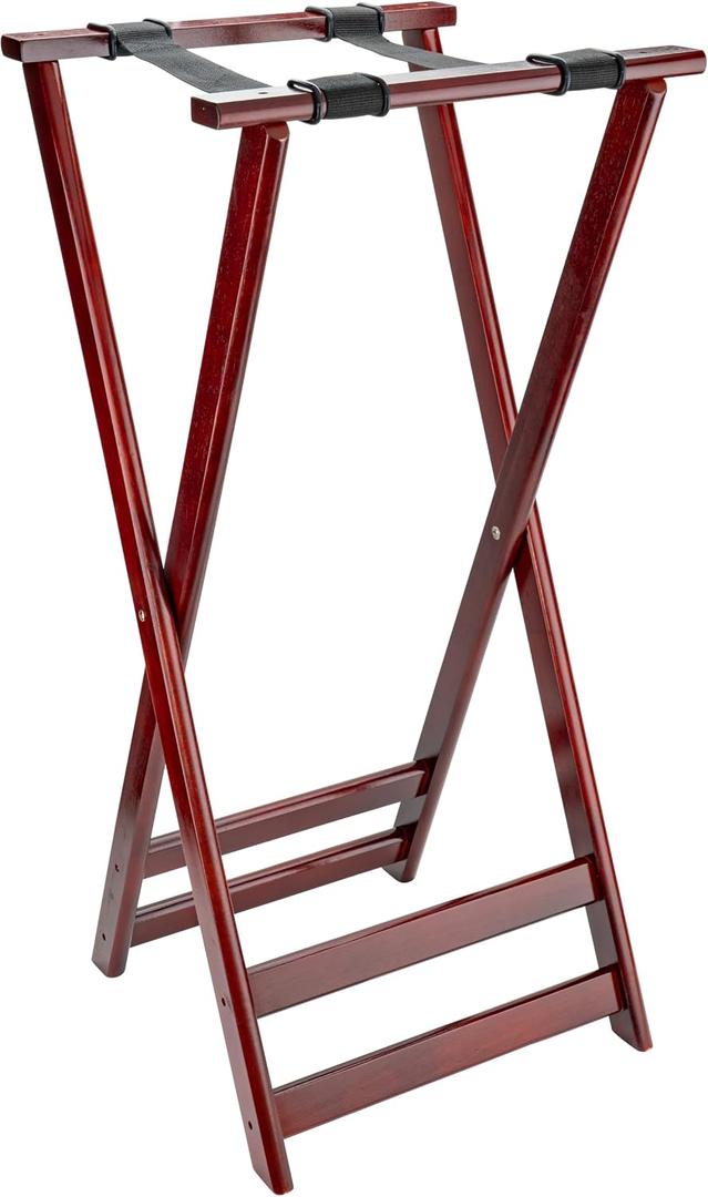 G.E.T. TSW-105 Mahogany 38" high, Hardwood Tray Stand Hardwood Tray Stands Collection
