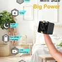 Spy Camera, No WiFi Security Camera with 32GB TF Card, 1080P FHD Mini Cameras with 360 Rotation Bracket, Small Cameras for Home/Indoor/Outdoor Security(Black)
