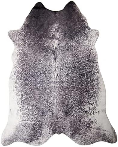Carstens Small Faux Cowhide Black & White Brindle Rug 30" x 44"