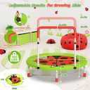 36-Inch Toddler Trampoline with Foam Handle, 3FT Foldable Mini Rebounder