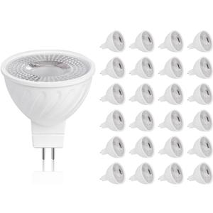 MR16 LED Bulb 50W Halogen Equivalent,3000K Warm White,5W MR16 GU5.3 12-36V AC&DC Spotlight Bulb,38 Beam Angle for Landscape,Dimmable,24pack.
