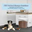12 lbs Airtight Dog Cat Food Storage Container and Dog Treat Containers BPA-Free, PET Clear Stackable Pet Storage Bin, 1-Cup Scoop, 1-Sponge cleaning brush, Pop Top, With handle, Easy Mobility-large