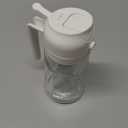 TrendPlain 16oz/470ml Glass Olive Oil Sprayer for Cooking  2 in 1 Olive Oil Dispenser Bottle for Kitchen Gadgets and Air Fryer Accessories, Salad, BBQ - White