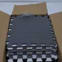 qqpp EVA Rubber 18 Tiles Interlocking Puzzle Foam Floor Mats - Baby Play Mat for Playing | Exercise Mat for Home Workout. White, Gray. QC-ALb18N