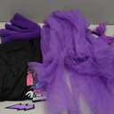 80s Outfit Women Costume Accessories Set T Shirt Shorts Tutu Skirt Neno Party Leg Warmers Headband (Large)