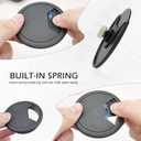 5 x Quacc 4 PCS Desk Cable Wire Grommet Table Cable Grommet Desk Cable Hole Cover Plastic Desk Grommet for Organize Office and Home Table Cable (Black)