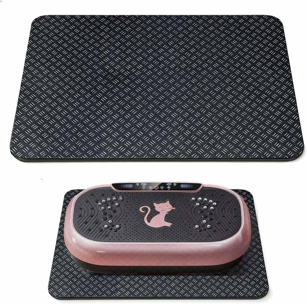 Upgraded Double-Sided Non-Slip Surface Mat for Vibration Plate Machine - Anti Vibration Pad & Exercise Mat for Most Vibration Platform Machines, Reduce Noise Accessories, Protect Floors & Carpet