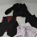 Boys Formal 4-Piece Suit with Vest Tie Shirt and Pants Kids Suspender Pants Dress Shirt Set
, 4 T