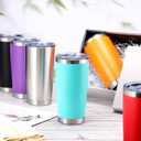 Sieral 36 Pack Stainless Steel Tumblers Bulk with Lids Double Wall Vacuum Insulated Coffee Cups Blank leakproof Powder Coated Tumblers for Engraving Wedding Graduation Party Favors(20 oz,Mixed)