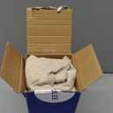 MIULEE Decorative Linen Check Euro Shams Throw Pillow Covers Neutral Farmhouse Vintage Pillow Covers 22x22 Set of 2 Boho Modern Home Decor for Sofa Couch Bedroom Cushion Natural Beige