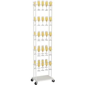 Champagne Wall,Champagne Wall Holder for Party,5 Tier Metal Champagne Wall Stand,40 Wine Glass Champagne Wall for Champagne Cups at Weddings, Bridal Shower Parties & Events