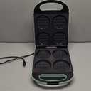Baker's Friend Multi Stuffed Waffle Maker Thick, 4-Slice with 1.2'' Thick & 4'' Dia, Belgian Mini Waffle Maker Flip, Nonstick Breakfast Sandwich Maker, Stuffed Waffle Iron, Aqua