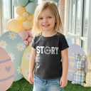 Toddler Easter Boys Shirt for Girls Kids Easter T-Shirts Tops Funny Bunny Graphic Tee Short Sleeve 2-8 Years