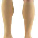 Truform 20-30 Mmhg Compression Stocking for Men & Women, Knee High Length, Open Toe, Beige, Large (Large (1 Pair))