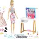 Barbie Fashion Designer Doll & 25+ Accessories, Studio Playset Includes Toy Furniture, Sewing Machine & Mannequin, Blonde Doll, Taille unique