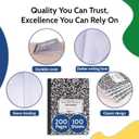 12 Pack - EPI Marble Hardcover Wide Ruled Composition Notebook | 200 Pages (100 Sheets), 9.75 x 7.5 in, Sturdy Sewn Binding | School, Office, Journaling, Notes