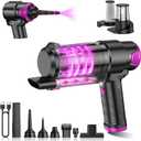 EYYA Handheld Vacuum Cordless, 16KPA High Power Portable Car Vacuum Cleaner & Air Duster, Hand Held Vacuum Cordless Rechargeable with Multi-Nozzles & 2 HEPA Filters for Car Home Office