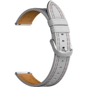 2 x LDFAS Compatible for Samsung Galaxy Watch 7/6 Classic 47mm 43mm/5 Pro 45mm Bands, 20mm No Gaps Silicone Hybrid Leather Watch Strap Compatible for Samsung Galaxy Watch 6/5/4 40mm/44mm Band