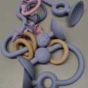 Jumble Jangle Baby Teething Toys – BPA-Free, Multi Purpose High Chair Toys & Sensory Toys for Kids with Autism: Suction Teething Relief with Sensory Toy Textures for Infants and Toddlers (Light Blue)