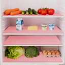 Silicone Kitchen Drawer Liners for Kitchen Cabinets, Against Spills Fridge Liners for Refrigerator Glass Shelves, 4Pack Wire Rack Refrigerator Liners for Shelves, 24" Easy Cut Drawer Cover Pad, Pink