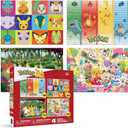 Buffalo Games - Pokmon 4-in-1 Kids Jigsaw Puzzle Multipack - 48, 72 & 100 Piece Puzzles - Colorful Character Art - Preschool Learning Activity -Ages 3-6+ - Birthday for Boys & Girls