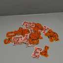 Hotop 30 Pcs Chenille Letter Patches Iron on Patches for Clothing Sports Patches Chenille Embroidered Applique for Bags Hat DIY Clothing Jackets Backpacks Repair (Orange,Basketball Letter Style)