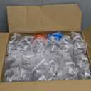24 PACK, 12 OZ Reusable Plastic Juice Bottles with Caps, Plus 24 Labels & 2 Silicone Funnels - Clear Juicing Bottles for Juice, Smoothies, Ginger, Tea, Coffee - Food Grade & Leakproof Travel Bottles