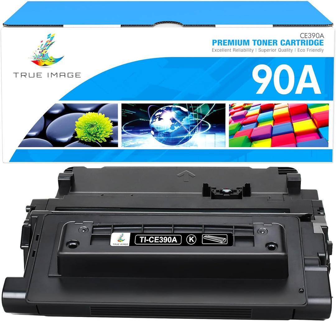 CE390A 90A Black Toner Cartridge Replacement for HP 90A CE390A 90X CE390X for Enterprise 600 M602 M601 M4555 M602dn M602n M602x M603dn M603n M4555f M4555h Printer (Black, 1-Pack)