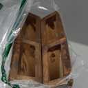 BOTOP 4 Pack Wood Indoor Wall Planter, Modern Boho Wall Decor for Living Room Bedroom, Farmhouse Pocket Vases for Dried Flowers and Faux Greenery Plants - Brown