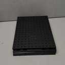 Peg Board, 4 Pack Metal Pegboard Panels Black Pegboards Wall Organizer, Tools Pegboard Storage System for Workbench, Garage Tool Storage, Office Organization, Wall Home, Craft Room (Black-16x12"- 4 Pcs without hooks)